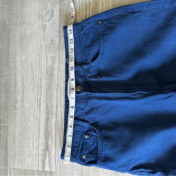 Zara Bright Blue Wide Leg Denim Jeans 6 - Picture 10 of 12